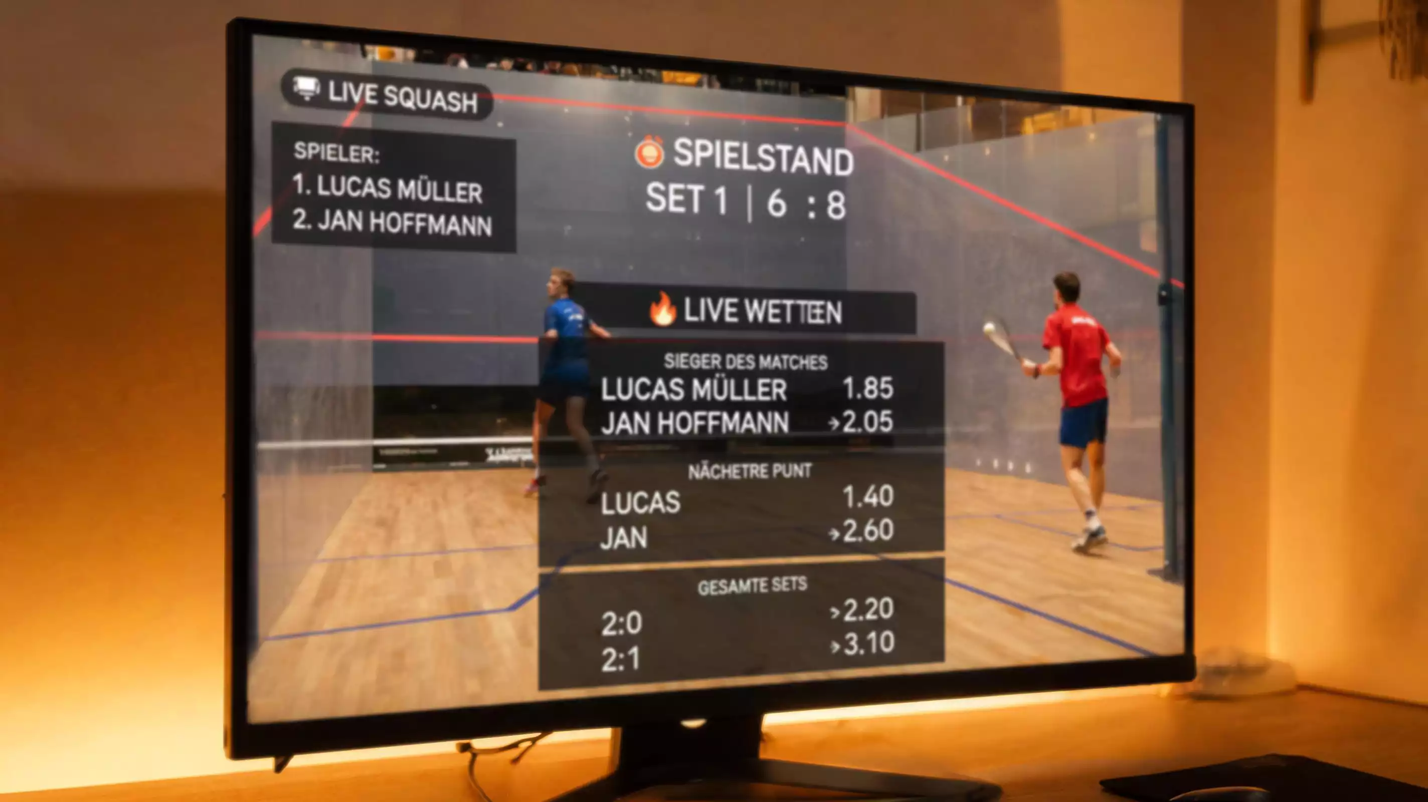 Live-Streaming für Squash-Turniere bei bwin – verfügbare PSA-Events und Einschränkungen im Überblick