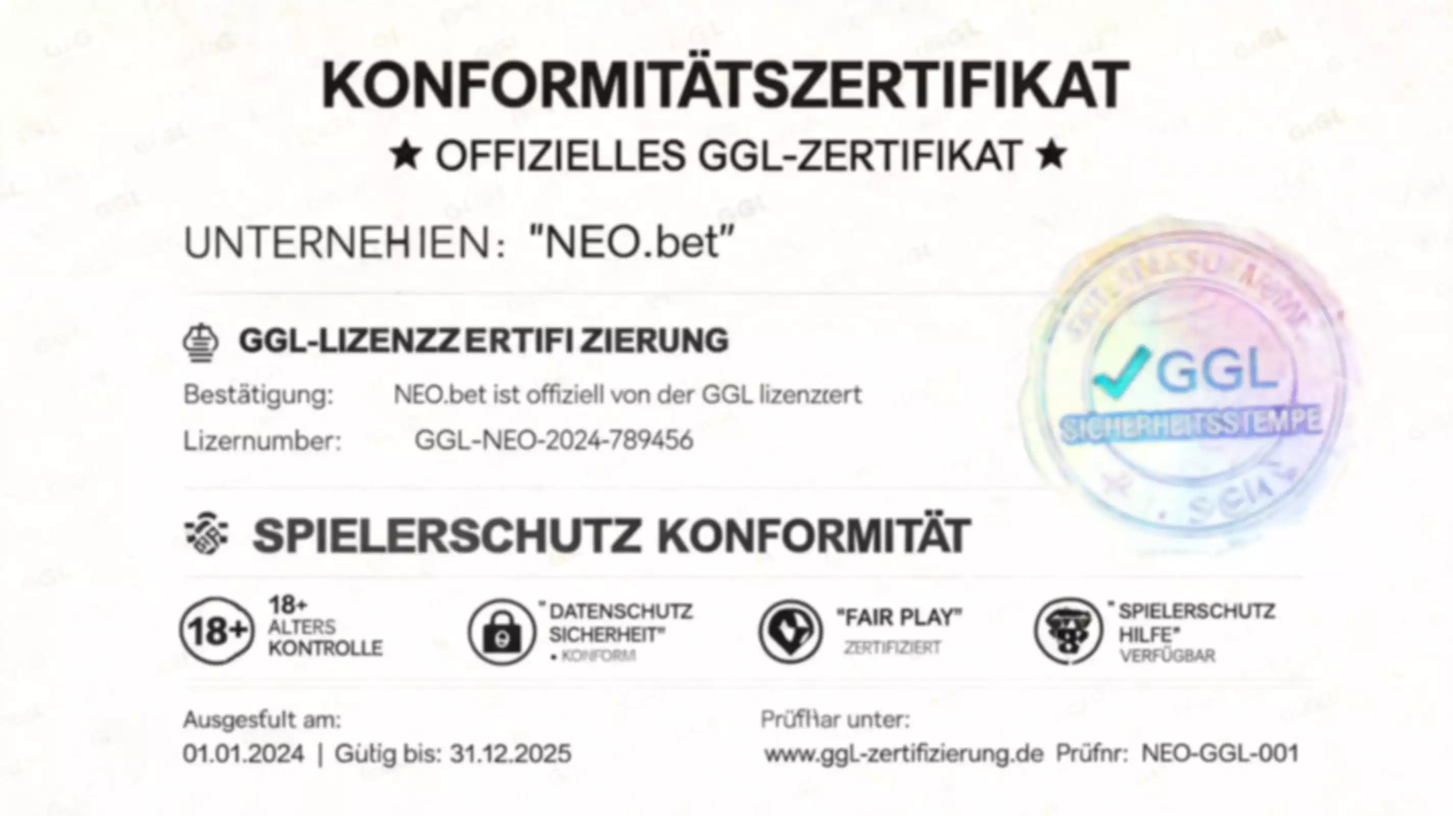 NEO.bet GGL-Lizenz und Spielerschutz – Compliance-Kennzeichen für deutsche Squash-Wetter