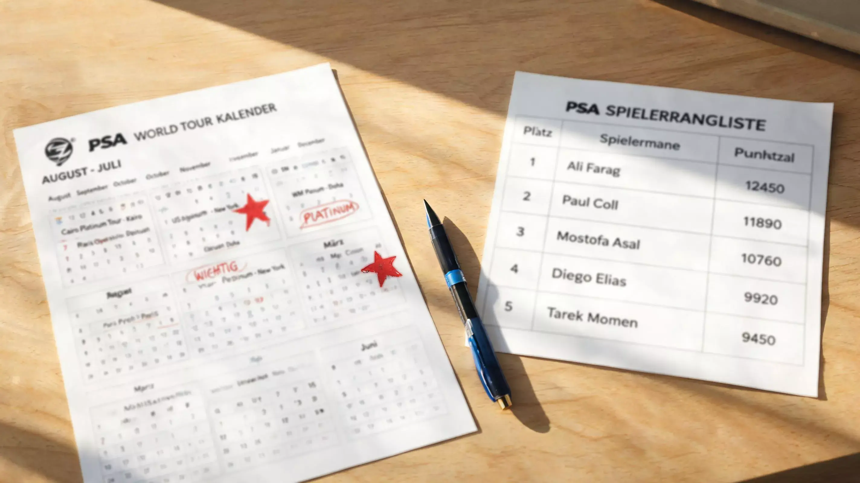 Spielerform und PSA-Weltrangliste als Analysewerkzeug für Squash-Wetten