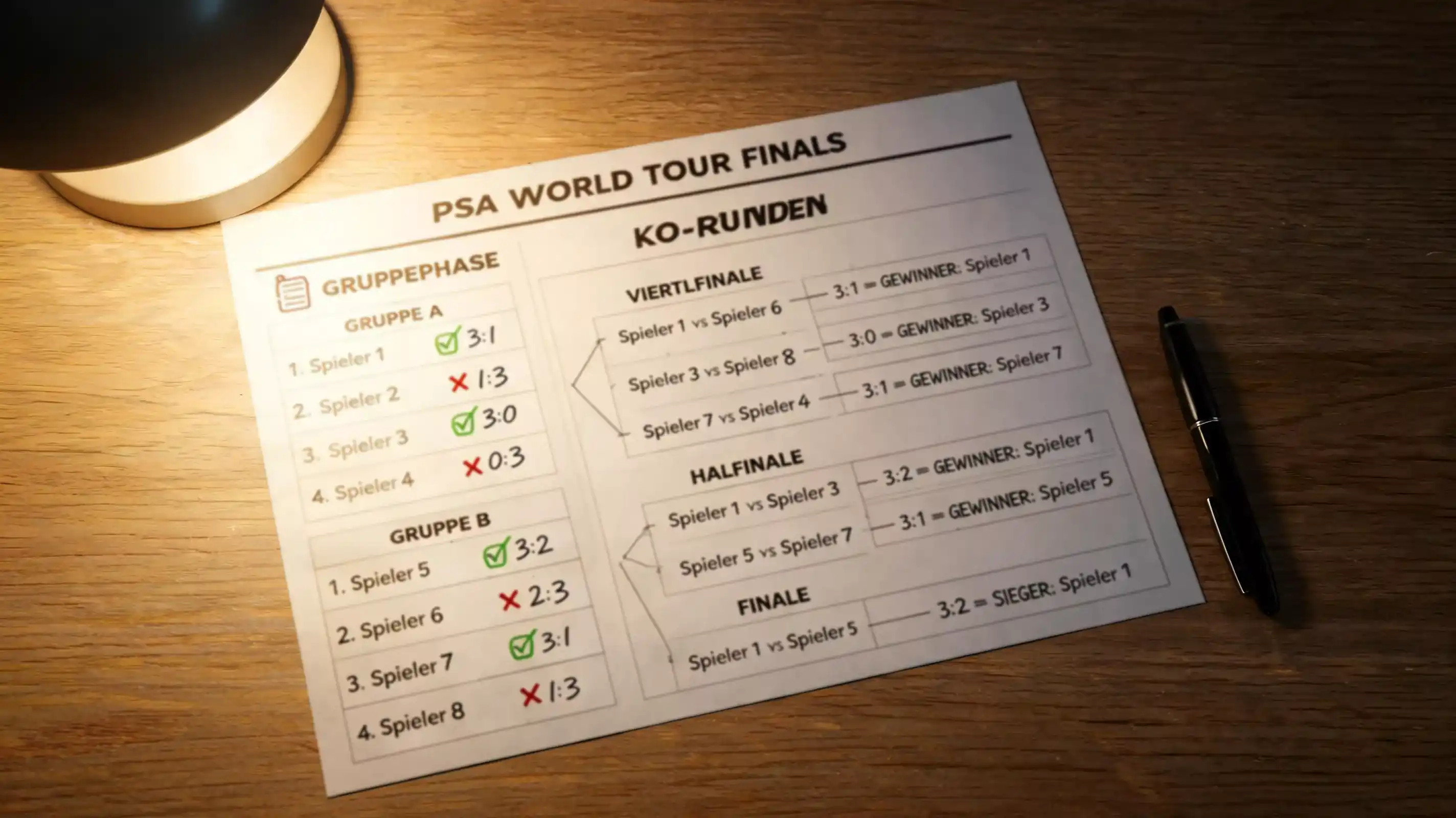 PSA World Tour Finals Format und Qualifikation – Jahrespunkteliste und Gruppenphase erklärt