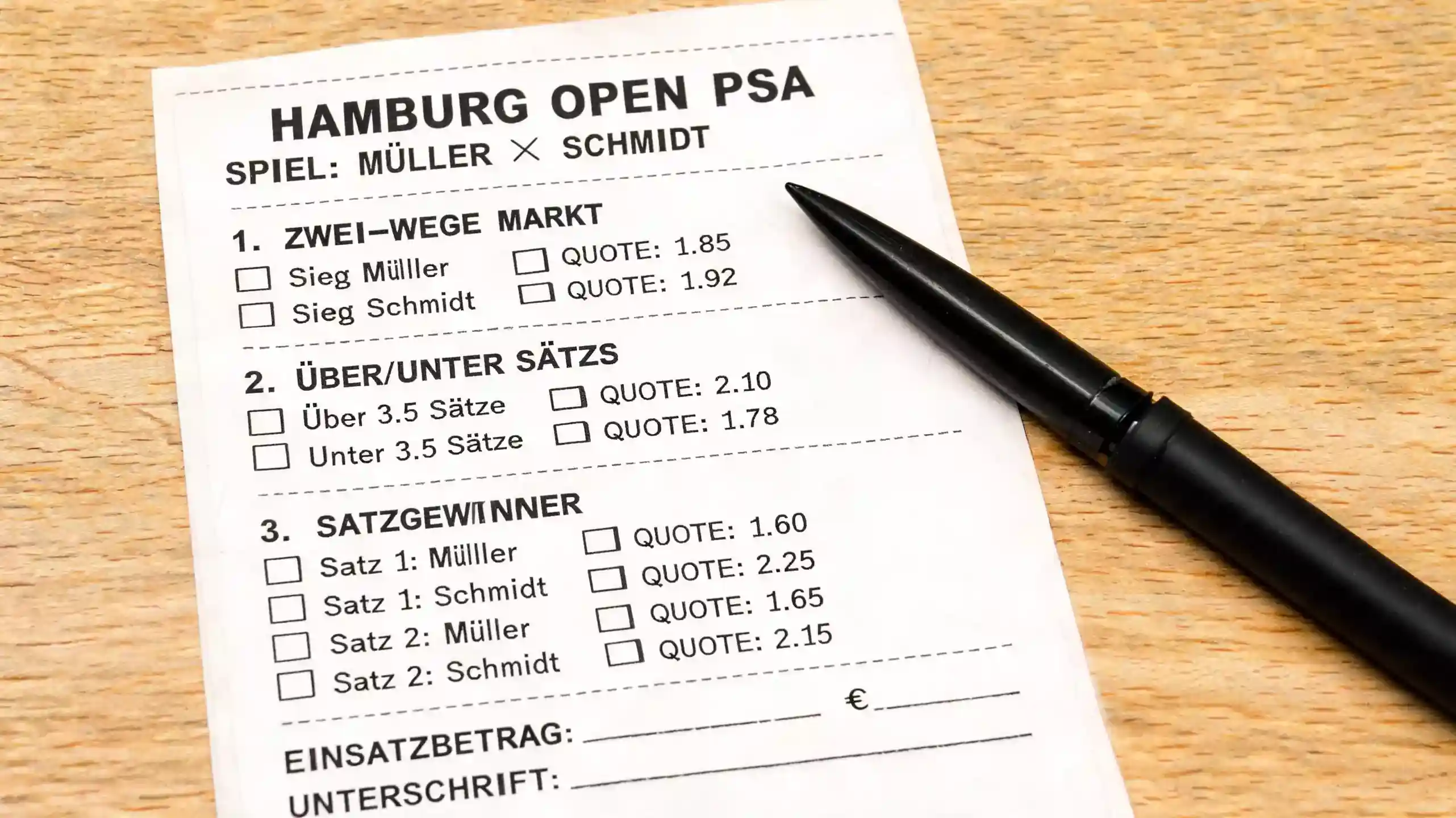 Verfügbare Wettmärkte beim Sportwerk Hamburg Open 2026 – Zwei-Wege, Satzwetten und Outright-Quoten