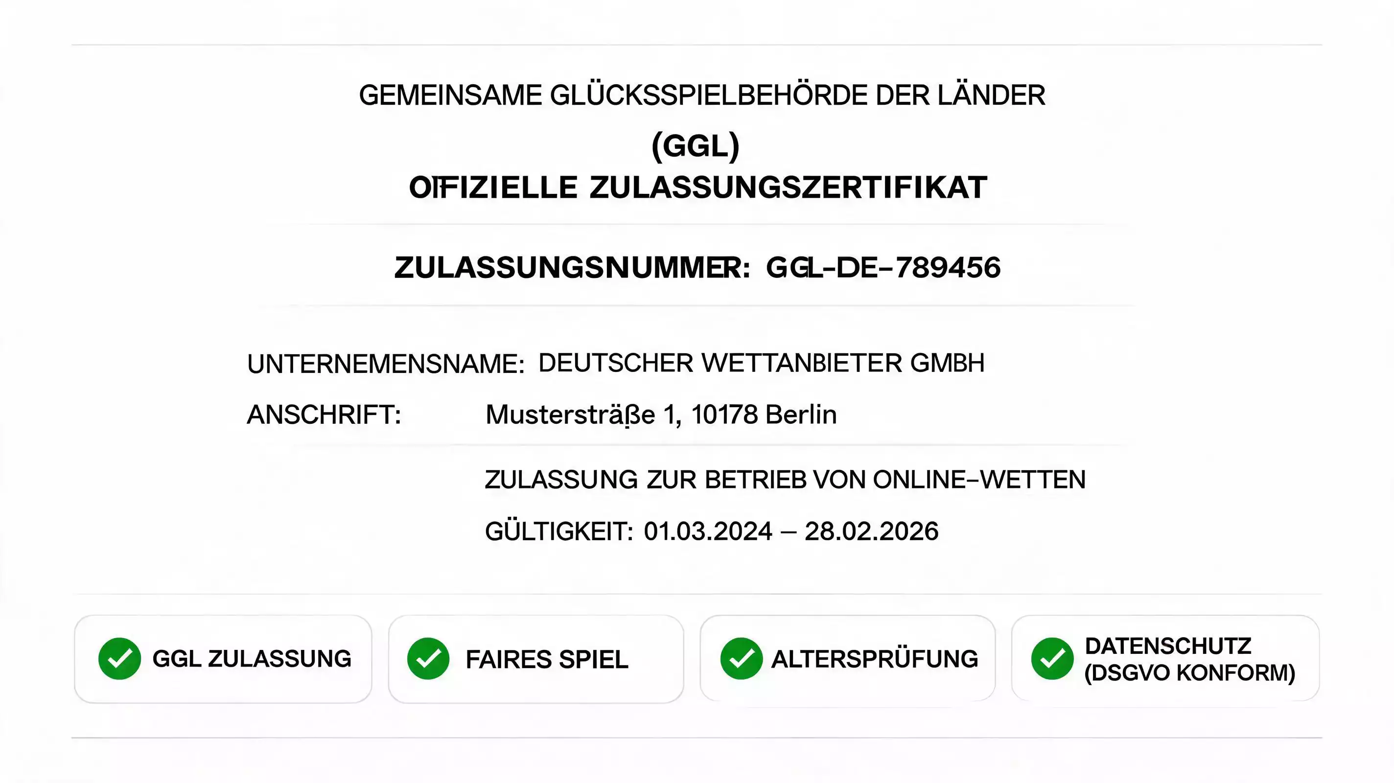 GGL-Lizenzsiegel und Erkennungsmerkmale eines legalen deutschen Squash-Wettanbieters
