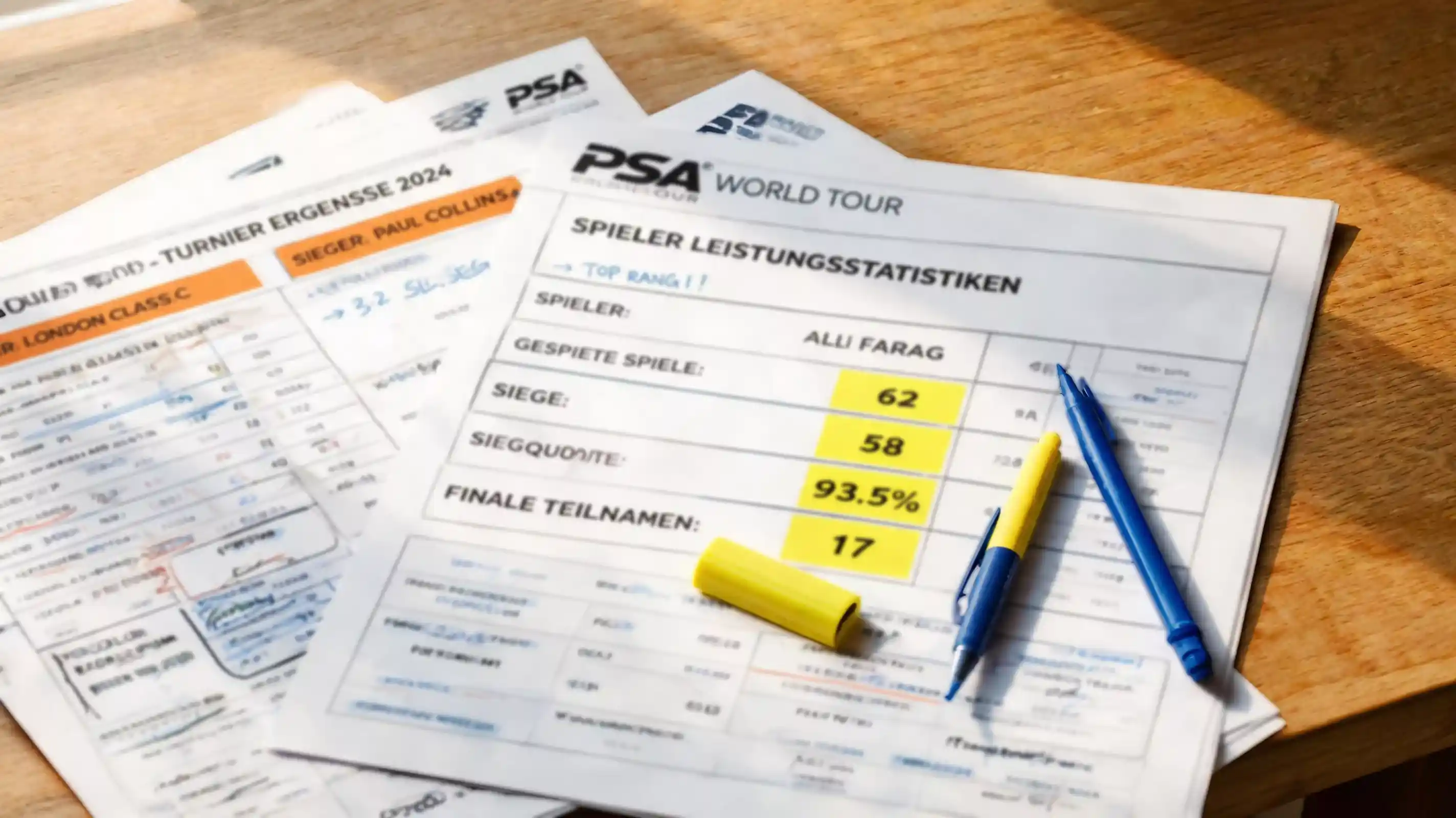 Spielerform Analyse für Squash-Wetten PSA-Turnierergebnisse und Weltrangliste