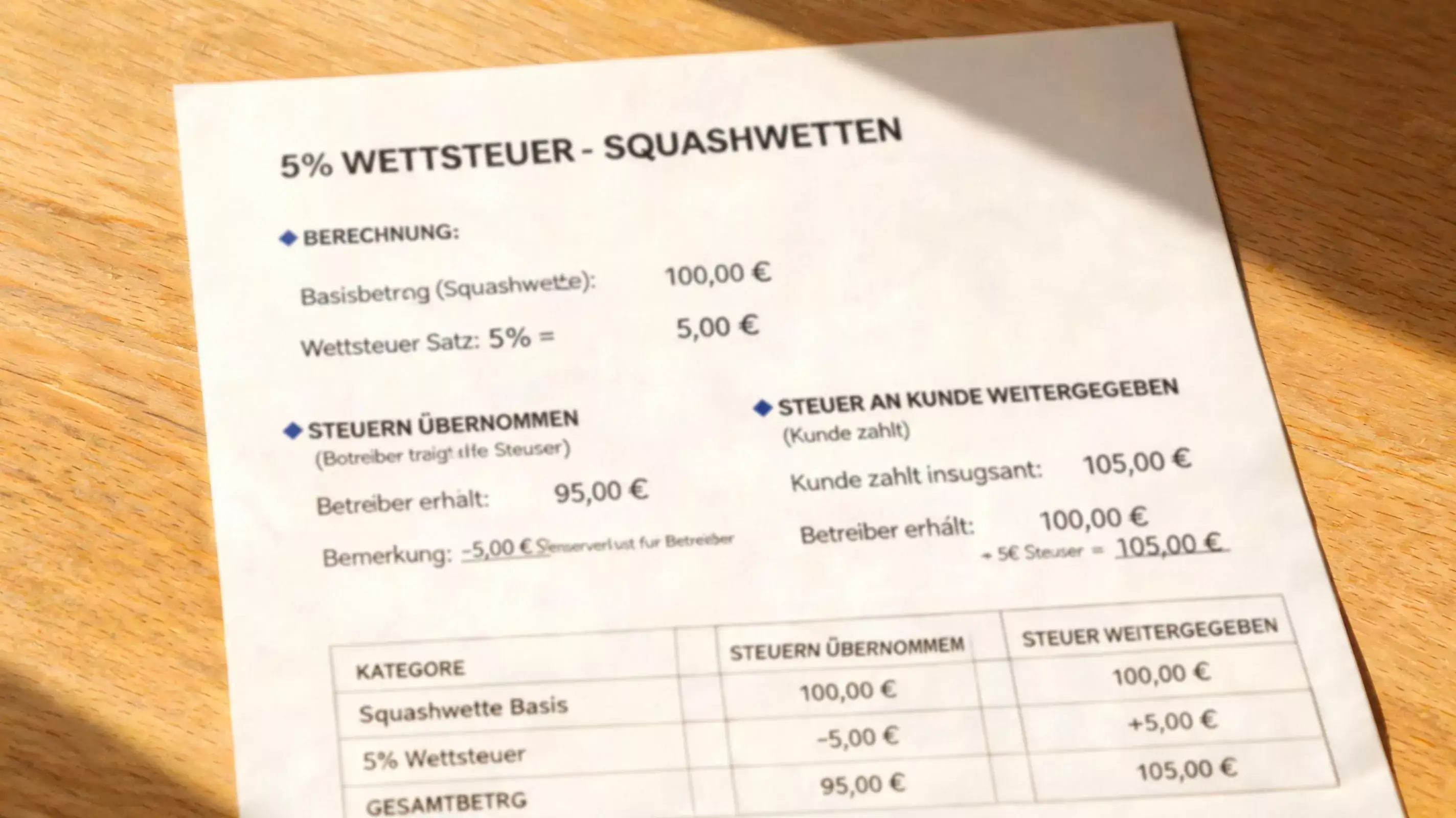 Wettsteuer Deutschland Squash – welche Buchmacher die 5 Prozent Steuer übernehmen und wie sie Squash-Wettquoten beeinflusst