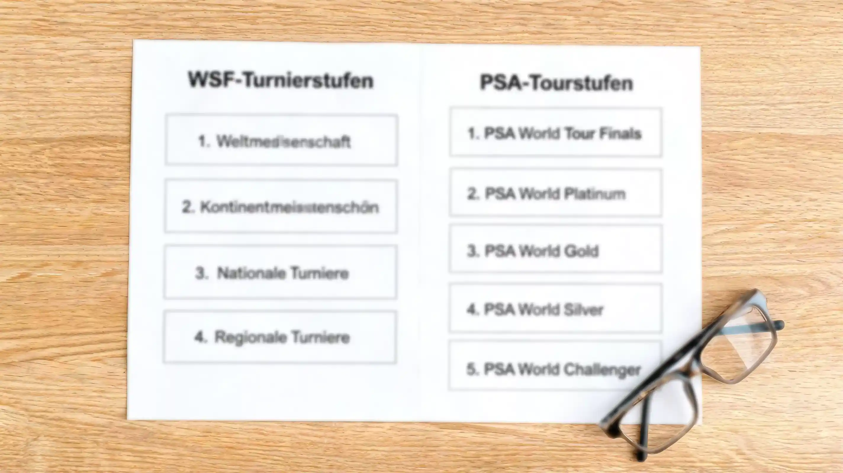 Aufbau und Struktur der World Squash Federation – Unterschied zwischen WSF-Events und PSA-Tour für Squash-Wetter